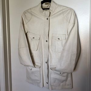 Max Studio Special Edition Ivory Leather Jacket 🥼